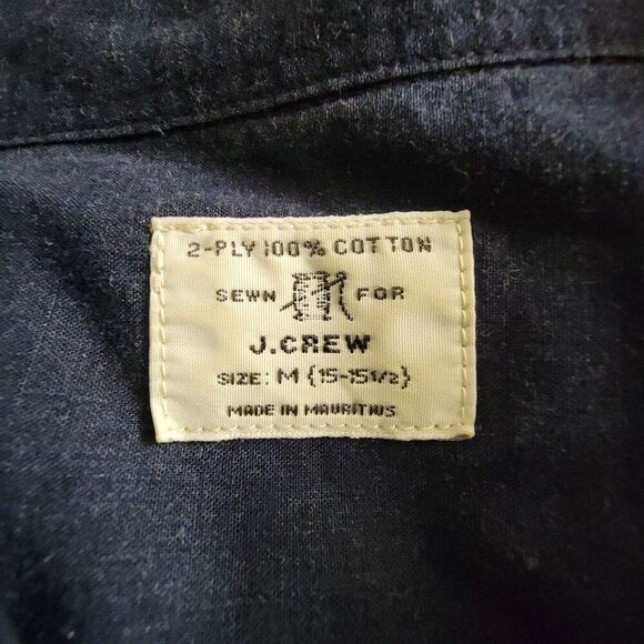 J. CREW Navy Blue Minimal Long Sleeve Button Down Utility Two-Pocket Work Shirt - Picture 6 of 7